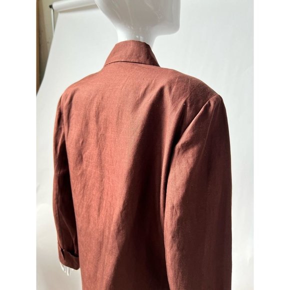 Preston & York Womens Jacket Coat Brown Buttons Pockets Collar XS - Picture 9 of 12